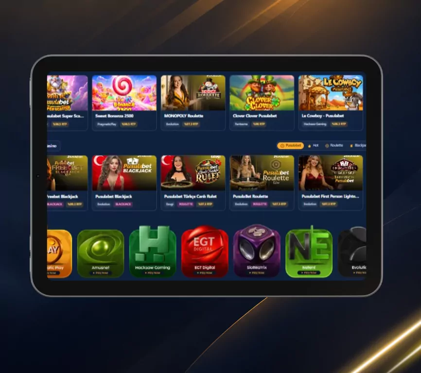 Pusulabet casino oyun kataloğu